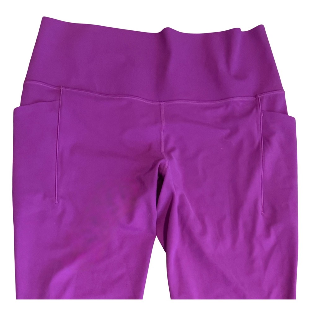Athleta Salutation Stash Tight Magenta Purple High Rise Leggings Women Large 25" - Picture 3 of 7